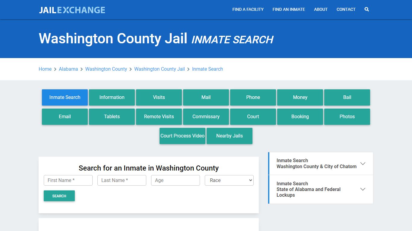 Washington County Jail, AL Inmate Search: Roster & Mugshots