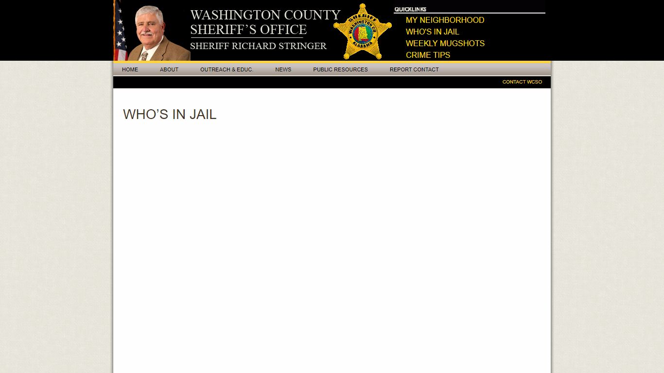 Who’s in Jail - Washington County Sheriff's Office