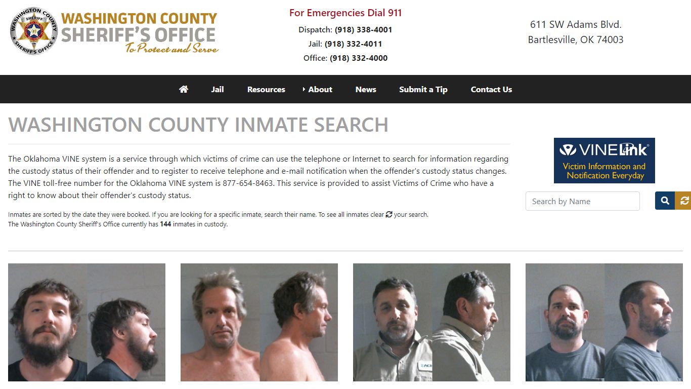 Inmate Search - Washington County Sheriff's Office